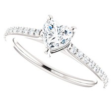 Heart Shaped Diamond Solitaire