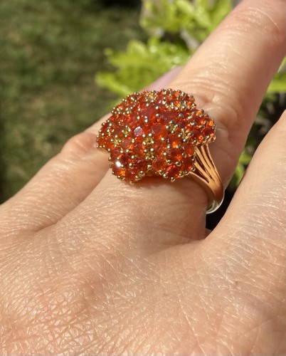 Stunning crimson fire opal - crimson,