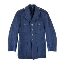 US Air Force Jacket Vintage 40s Blue Serge Service Dress Post WW2 1949 Small 35L
