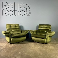 Mid Century Green Velvet