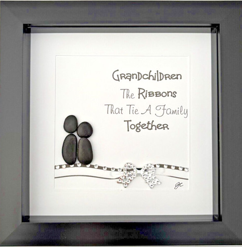 Family pebble art - pebble, picture