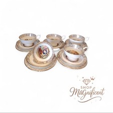 Vintage Bone China Tea 5 Trios Set Cries of London Excellent Condition No Chips