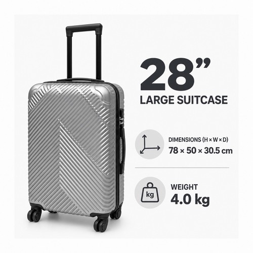 Silver 28in large abs - 28in, hard