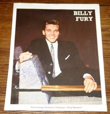 BILLY FURY ~ NOTHIN SHAKIN ~ AUTHENTIC HAND SIGNED AUTOGRAPHED UK 7" UACC DEALER