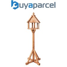 Gardman Wooden Rockingham Bird Table Free Standing House Feeder Hexagonal Roof