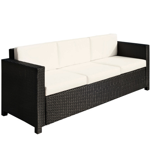 Seater rattan garden sofa - 3,