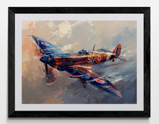 Spitfire style aircraft framed - style,
