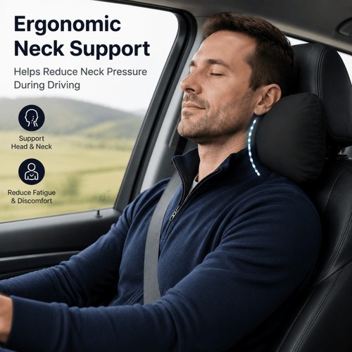 2pack black car headrest - black,