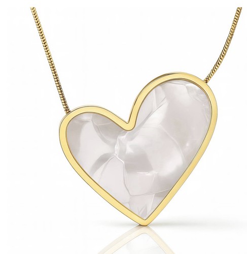 Ladies necklace heart love - necklace,