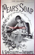 Antique 1886 PEARS' Cosmetic Soap Advert Print #2 : Original Ad