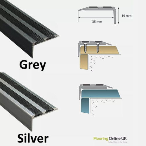 Aluminium stair nosing edge - stair,