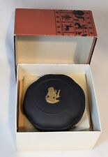 Vintage Wedgwood Pottery Black Basalt Jasper Ware Egyptian Lidded Box
