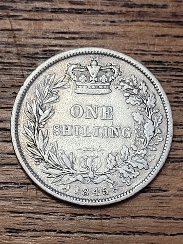 1845 victoria silver shilling - 1845,