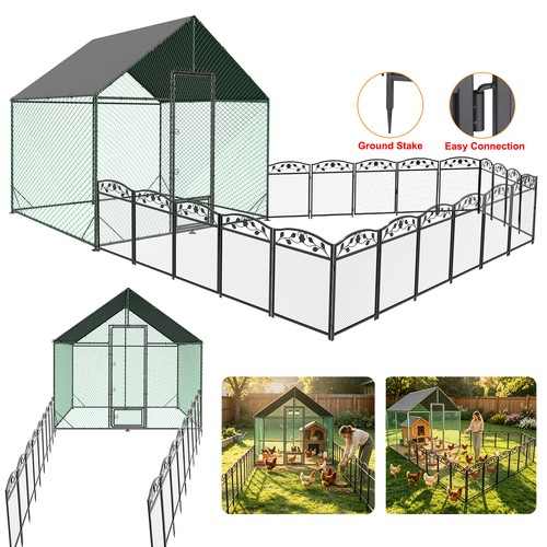 Large walk pet chicken run - walk-in,