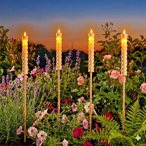 4pk solar candle - 4pk,