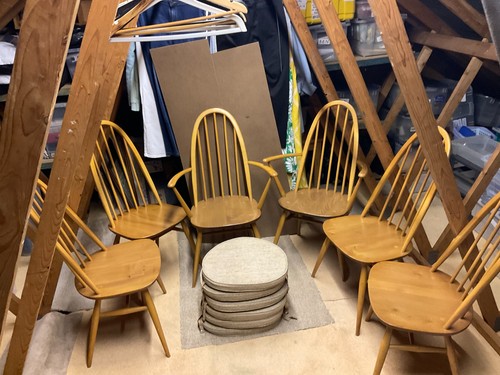 Ercol quaker dining chairs set - ercol,