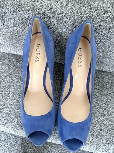 Guess royal blue suede - suede, peep