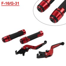 Red Brake Clutch Levers Handlebar Grips Set For BMW G310R/G310GS 2017-2021