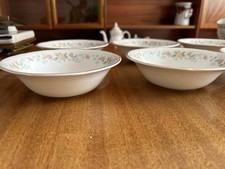 6 Mayfair Alpine Pattern Bone China Dessert Bowls