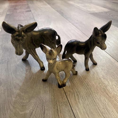 Vintage grey donkey - vintage, figurines