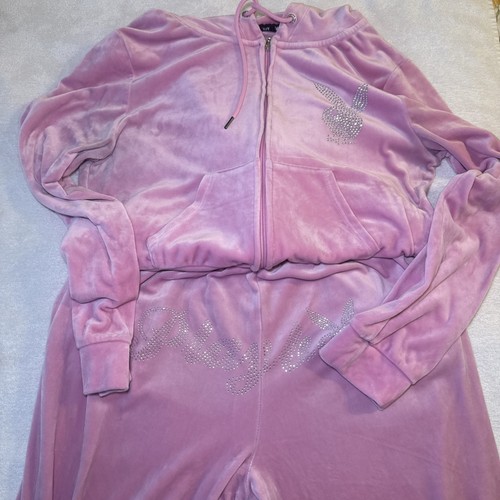 Playboy pink velour - velour, tracksuit