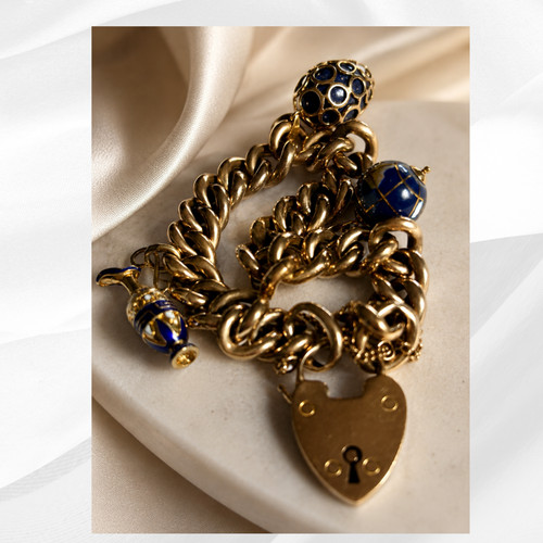 Antique 9ct rose gold chunky - antique,