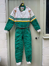 Racing Overalls Suit Nomex Size 44 (SMALL) New Old Stock Green White