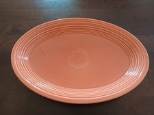 Vintage Fiesta Ware USA Orange Platter 34cm x 23cm Serving Plate Homer Laughlin