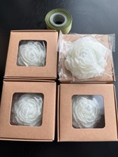 Rose Shaped White Candles -