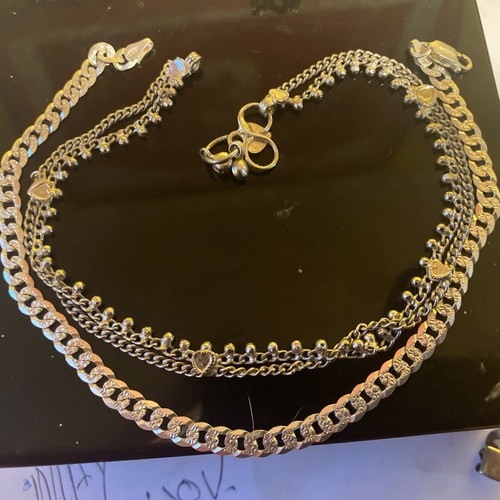Sterling silver 925 anklet - silver,