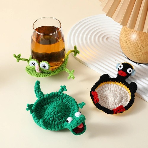 Crochet lizard coaster fun - coaster,,