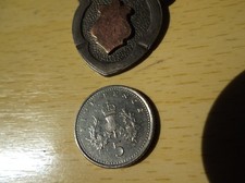 gold and silver watch fob