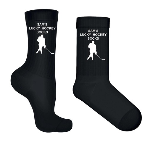 Lucky hockey custom name socks - custom,
