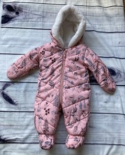 Baby Girls Snowsuit Woodland Animals  From Mantaray 3-6 Months