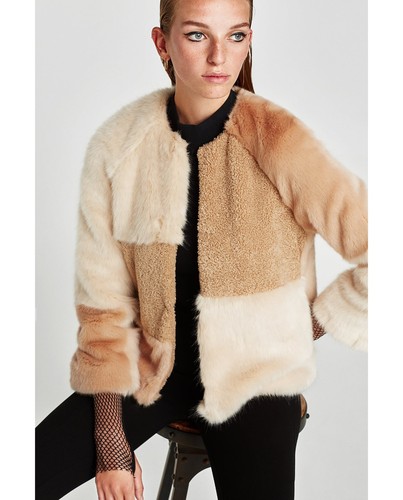 Zara women apricot patchwork - zara, women's
