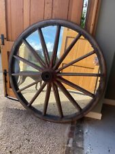 Vintage Antique Mirror Wagon Wheel 120cm dia