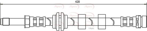 Apec brake hose front 1071938 - hose,
