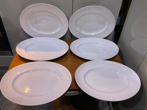 Dinner plates oval white - x, 6
