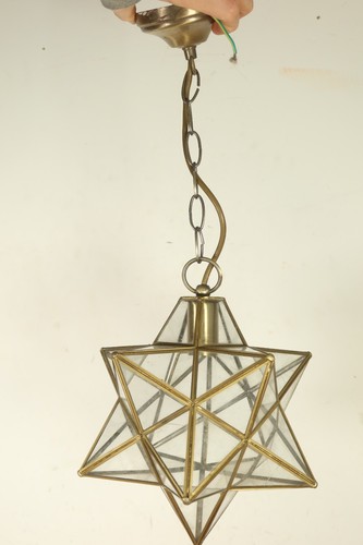 Vintage brass moravian star - moravian,