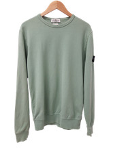 STONE ISLAND Junior Boys Age 14 Years Light Green 100% Cotton Jumper Pre Loved