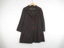 Womens Italian Flared Lined Short Coat Single Breasted Buttons and side Pockets