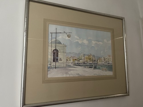 Framed watercolour painting - painting, of