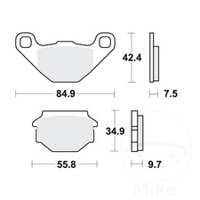 TRW Brake Pads rear MCB657 1