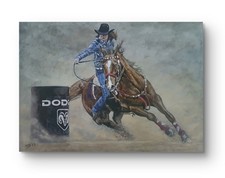 "Barrel Racing" A2 Acrylic