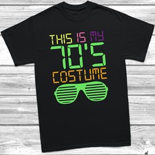 This Is My 70s Costume T-Shirt Tee Top Retro Party Disco Fancy Dress