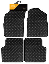 For Fiat 500 2007-2012 Fully Tailored 3MM Rubber Heavy Duty Car Floor Mats Black