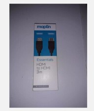 3M Maplin HDMI High Speed 3D TV 1.4 Cable Sky/PS4/XBOX Screened Lead - New