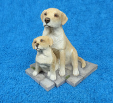 SHERRATT & SIMPSON LABRADOR SITTING WITH PUPPY DOG SCULPTURE FIGURINE NO. 55112