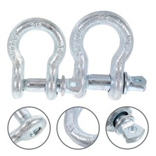  2 Pcs D Shackle Ring Tie down Anchor Adjustable Shackles Buckles