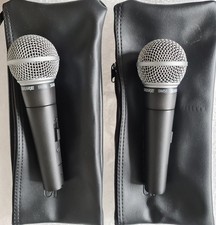  Shure SM58 Dynamic Vocal Microphone Wired Mic x 2 with on/off Switch
